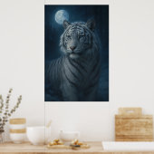 White Tiger – Mystical Fantasy Portrait – ManJiang Poster (Keuken)