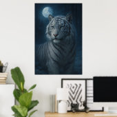 White Tiger – Mystical Fantasy Portrait – ManJiang Poster (Thuiskantoor)
