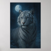 White Tiger – Mystical Fantasy Portrait – ManJiang Poster (Voorkant)