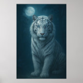 White Tiger – Mystical Fantasy Portrait – ManJiang Poster (Voorkant)