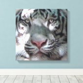 White Tiger Ontmoeting Canvas Afdruk (Insitu (Houten vloer))