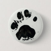 White Tiger Paw Print Button (Voorkant)