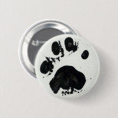 White Tiger Paw Print Button (Voorkant /achterkant)