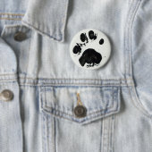 White Tiger Paw Print Button (In situ)