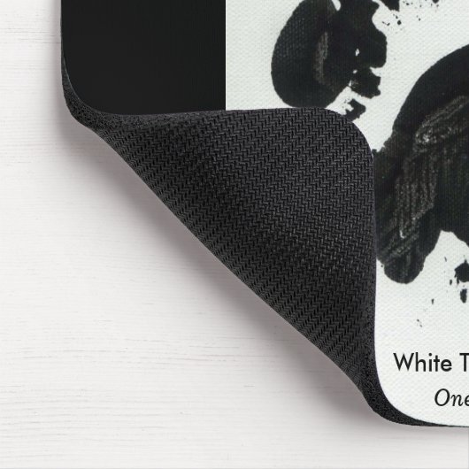 White Tiger Paw Print Mousepad Muismat (Hoek)