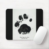 White Tiger Paw Print Mousepad Muismat (Met muis)
