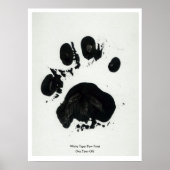 White Tiger Paw Print Poster (Voorkant)
