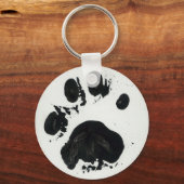 White Tiger Paw Print Sleutelhanger (Voorkant)