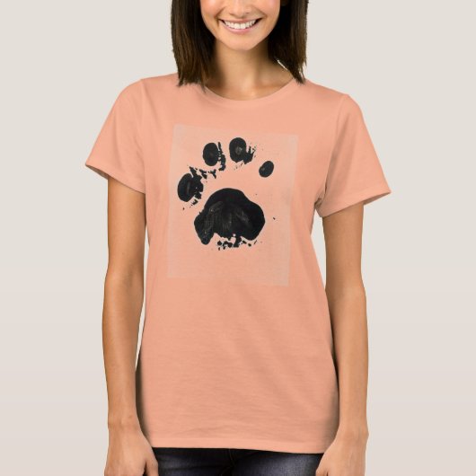White Tiger Paw Print T-shirt (Voorkant)