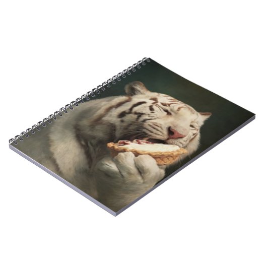 White Tiger Pie Notes – Elegant Notebook Notitieboek (Linkerzijde)