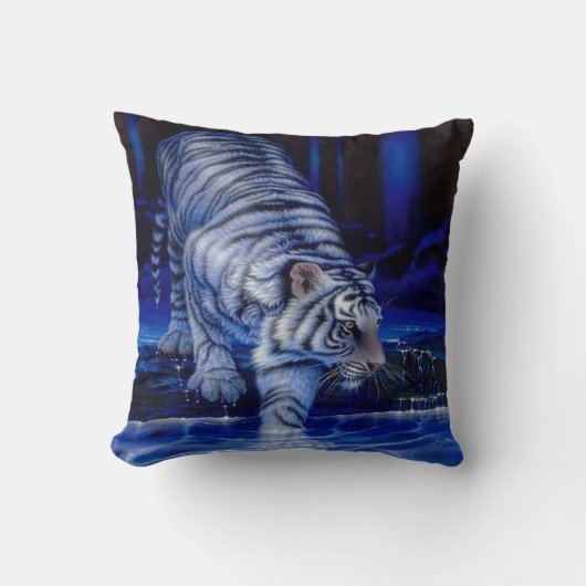 White Tiger Pillow Kussen (Voorkant)