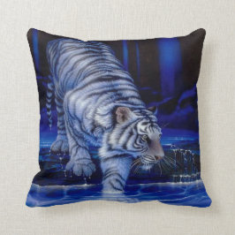 White Tiger Pillow Kussen
