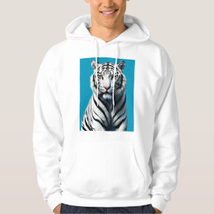 White Tiger Pop Art – Fierce & Kleurrijke Wild Cat Hoodie