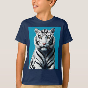 White Tiger Pop Art – Fierce & Kleurrijke Wild Cat T-shirt