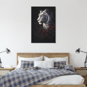 White Tiger Portrait – Calm Power and Silent Gaze Canvas Afdruk (Insitu (Slaapkamer))