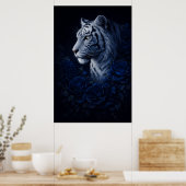 White Tiger Portrait – Calm Power and Silent Gaze Poster (Keuken)