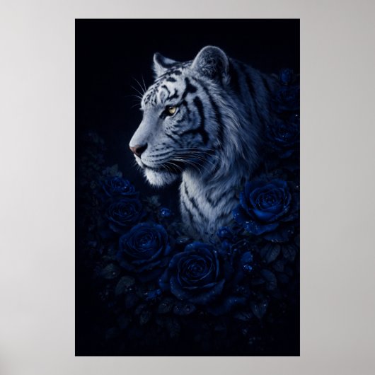 White Tiger Portrait – Calm Power and Silent Gaze Poster (Voorkant)