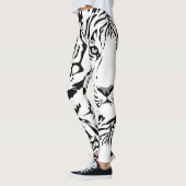 White Tiger Print Leggings (Links)