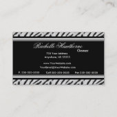 White Tiger Print Monogram S Visitekaartjes ~ Bl (Achterkant)