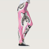 White Tiger Roar: Oerwoud regenwoudpatroon Leggings (Rechts)
