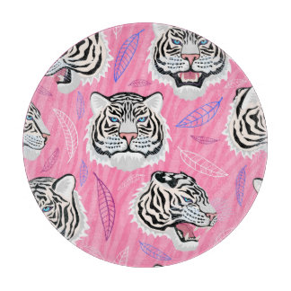 White Tiger Roar: Oerwoud regenwoudpatroon Snijplank