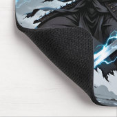 White Tiger Samurai Warrior Blue Lightning Gaming Muismat (Hoek)