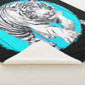White Tiger Sherpa Blanket Deken (3/4)