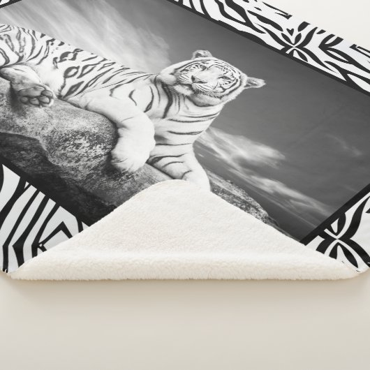 White Tiger Sherpa Blanket Deken (3/4)