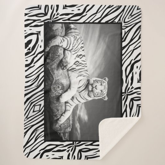 White Tiger Sherpa Blanket Sherpa Deken (Voorkant)