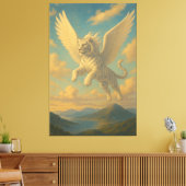 White Tiger • Sky Ascension | ManJiangHong Fine Ar Canvas Afdruk (Insitu (Woonkamer))