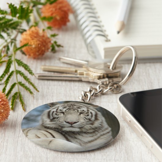 White Tiger sleutelhanger (Zijkant)