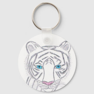 White Tiger Sleutelhanger door KellyMDesignes