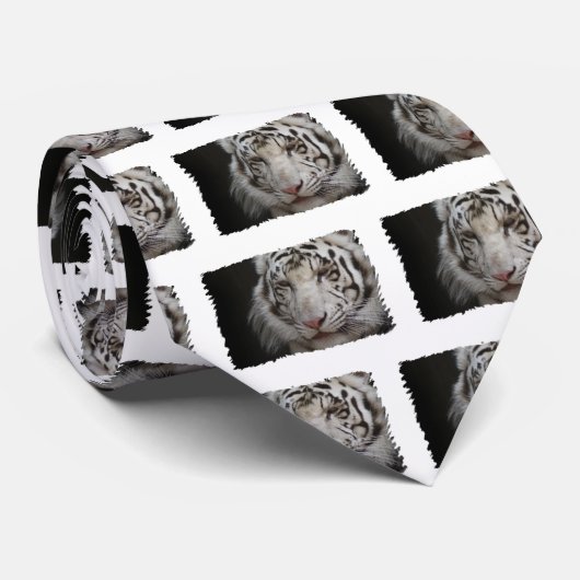 White Tiger Stropdas (Opgerold)