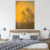 White Tiger • Sunlit Peak Ancestral Lineage | ManJ Canvas Afdruk (Insitu (Slaapkamer))