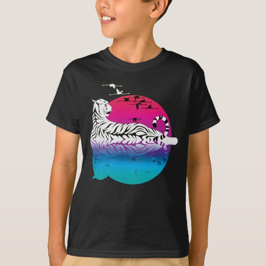White Tiger Sunset T-shirt (Voorkant)
