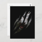 White Tiger Torn Claw Wild Safari Animal Cat Briefkaart (Voorkant / Achterkant)