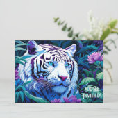 White Tiger uitnodiging (Staand voorkant)