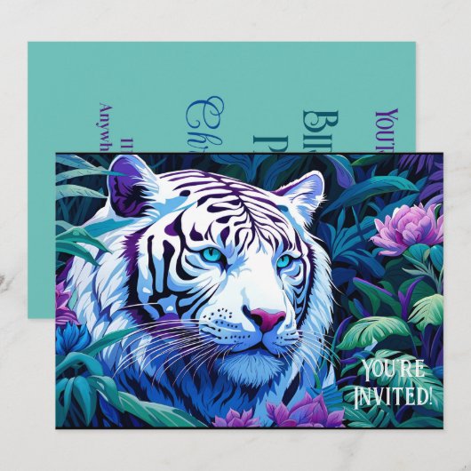 White Tiger uitnodiging (Voorkant / Achterkant)