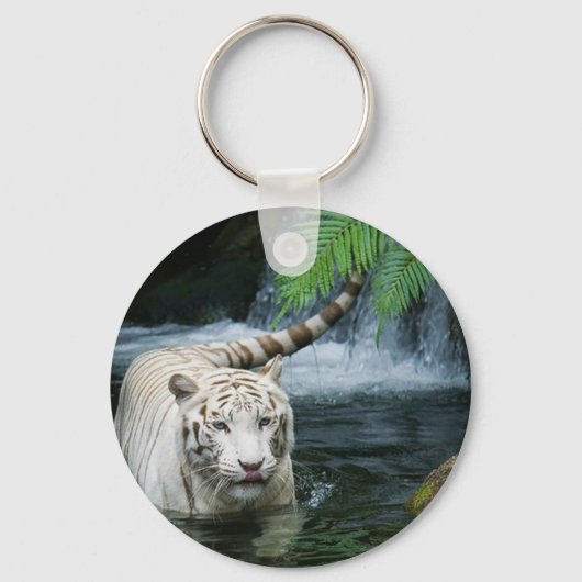 White Tiger Water Sleutelhanger (Voorkant)