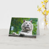 White Tiger wenskaart Kaart (Gele Bloem)