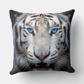 White Tiger with Blue Eyes Kussen (Achterkant)