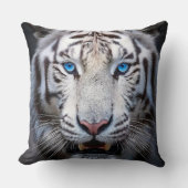 White Tiger with Blue Eyes Kussen (Voorkant)