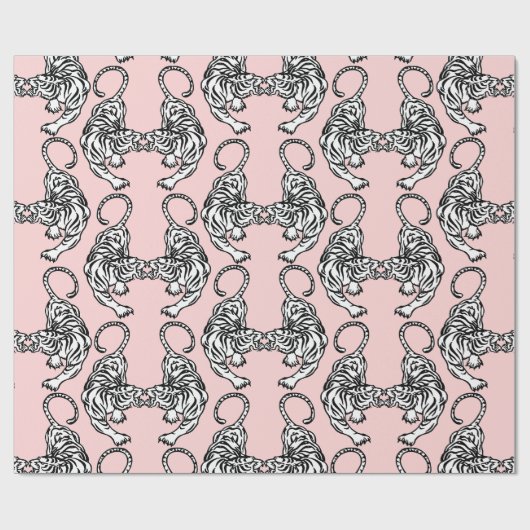 White Tiger Wrapping Paper Cadeaupapier (Vlak)