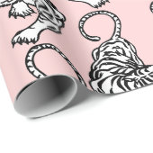 White Tiger Wrapping Paper Cadeaupapier (Rol Hoek)