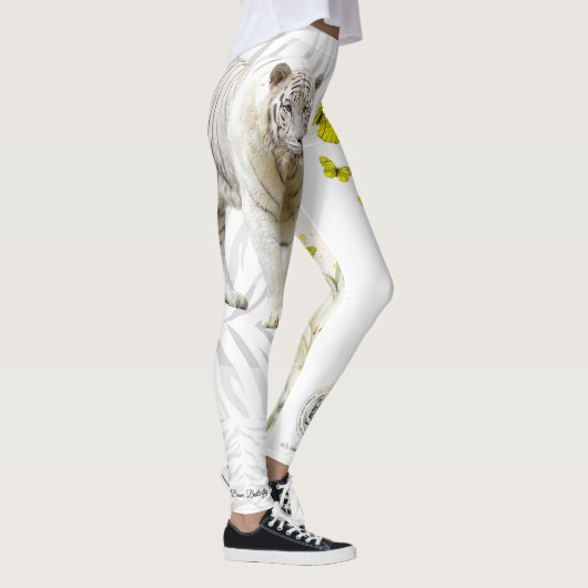  White Tiger Yellow Butterfly  Leggings (Rechts)