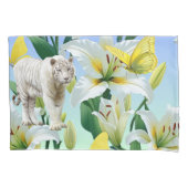  White Tiger Yellow Lilly Kussensloop (Voorkant)