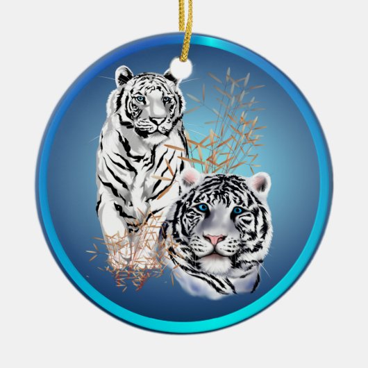White Tigers - Ornaments Keramisch Ornament (Voorkant)