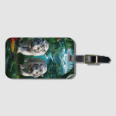 White Tigers Strolling Through The Jungle Bagagelabel (Voorkant (horizontaal))