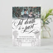 White Til Death Do ons Part Photo Save the Date (Staand voorkant)