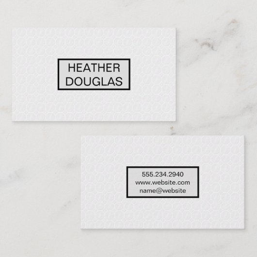 White Tiling Pattern Visitekaartje (Voorkant / Achterkant)